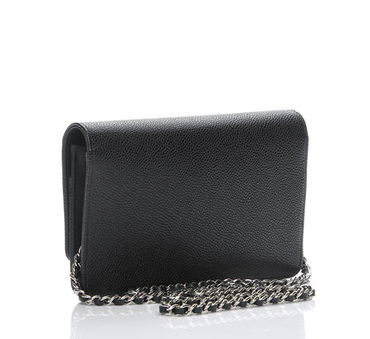 Chanel Caviar Timeless CC Wallet On Chain WOC Black 3 of 9