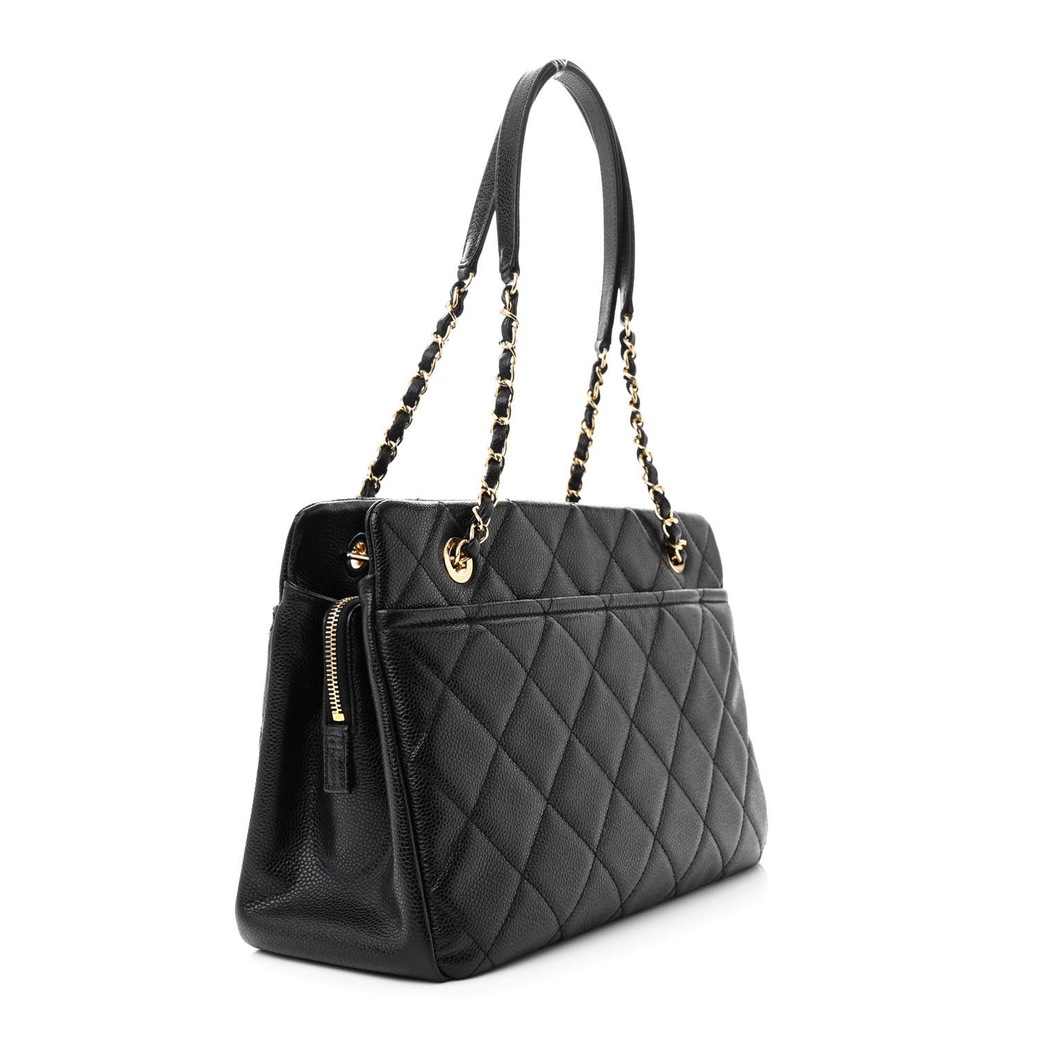 Chanel Caviar Quilted Timeless CC Soft Tote Black 3 of 13