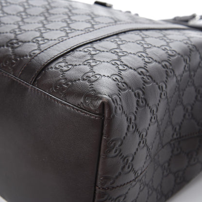 Gucci Guccissima Large GG Charm Convertible Dome Satchel Dark Brown 11 of 11