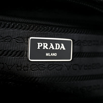 Prada Re-Nylon Vela Saffiano Pocket Double Buckle Messenger Shoulder Bag Black 6 of 10