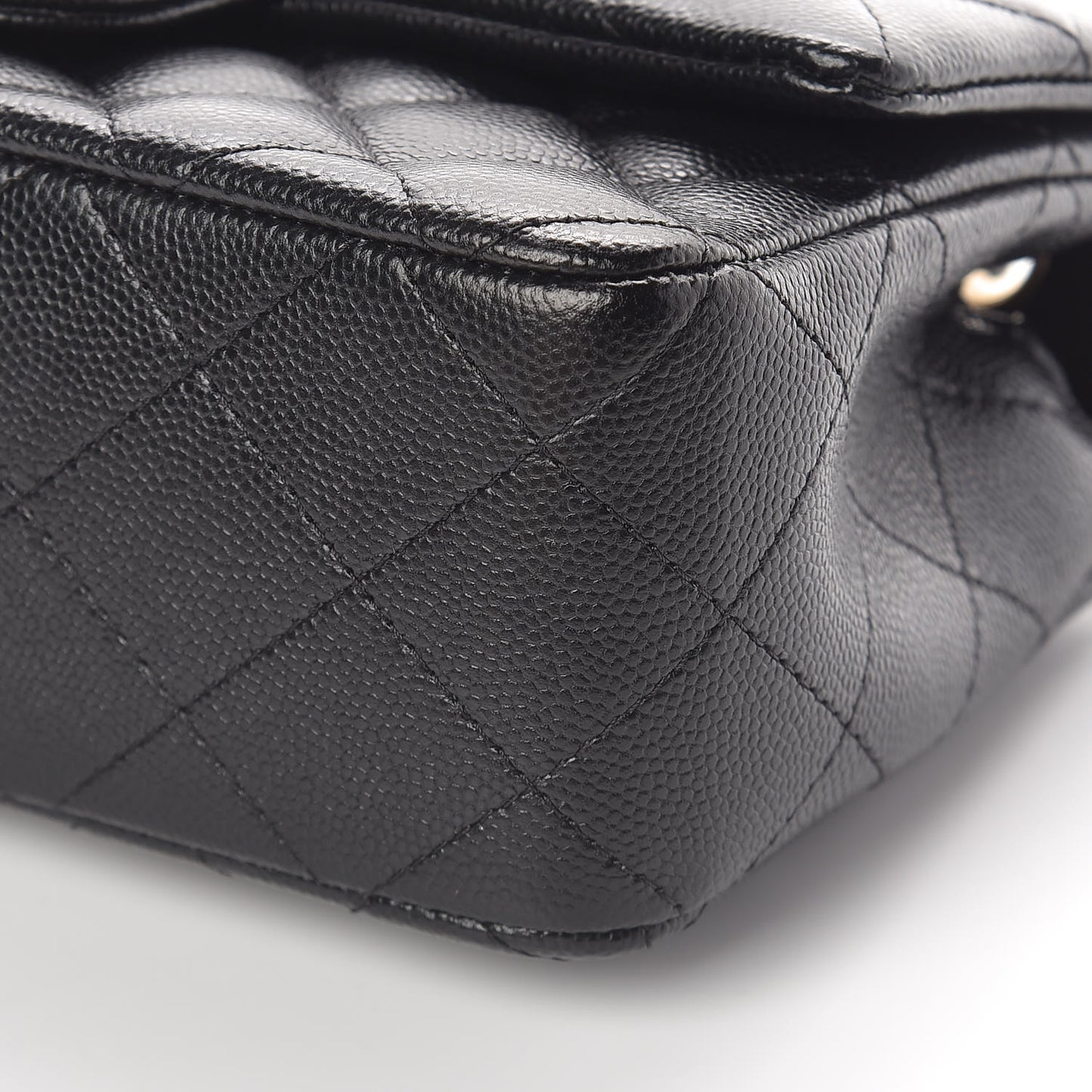 Caviar Quilted Mini Rectangular Flap Black