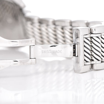David Yurman Stainless Steel Sterling Silver Diamond Mother of Pearl 25mm Thoroughbred Quartz Watch 7 of 8
