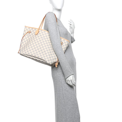 Louis Vuitton Damier Azur Neo Neverfull MM Rose Ballerine 2 of 16