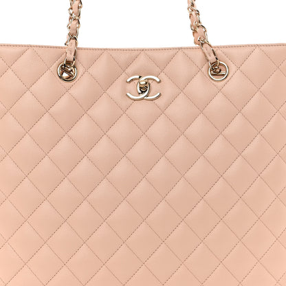 Chanel Caviar Quilted Large Classic Shopping Tote Light Beige 8 of 12