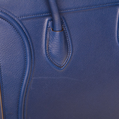 Celine Supple Calfskin Medium Phantom Luggage Indigo 6 of 7
