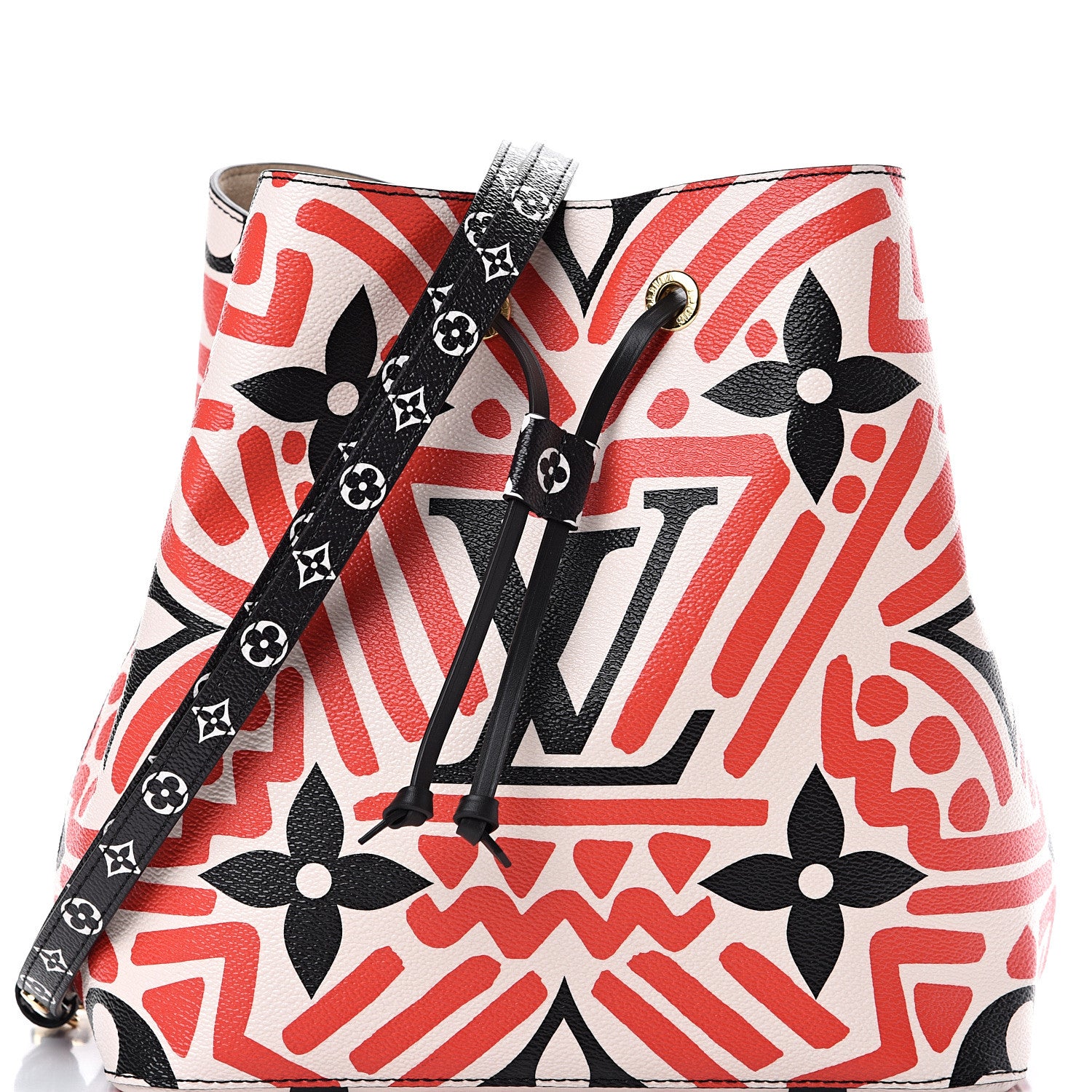 Louis Vuitton Monogram Giant Crafty NeoNoe MM Creme Rouge Black 7 of 9