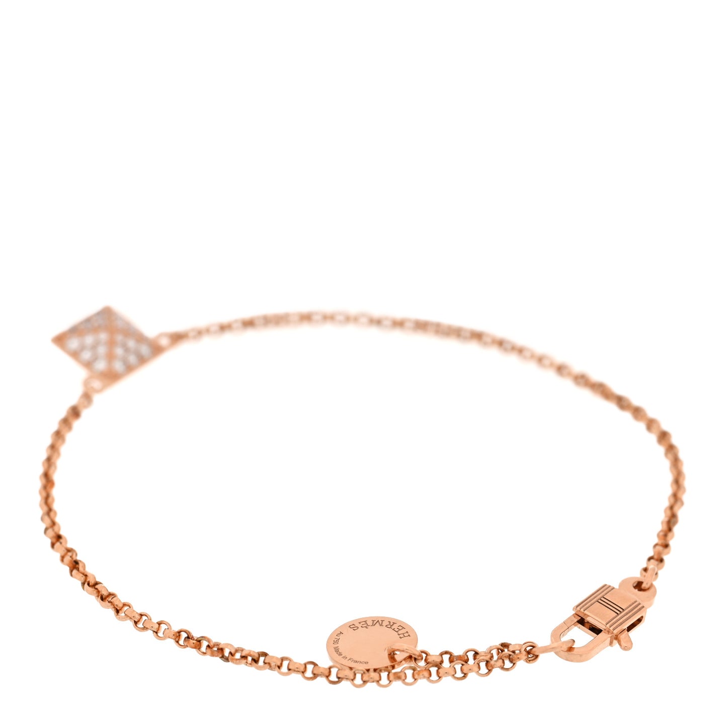 18K Rose Gold Diamond PM Clou d'H Bracelet