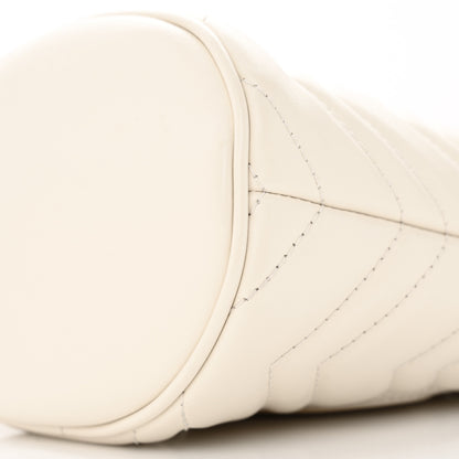 Gucci Calfskin Matelasse Mini GG Marmont 2.0 Bucket Bag White 9 of 11
