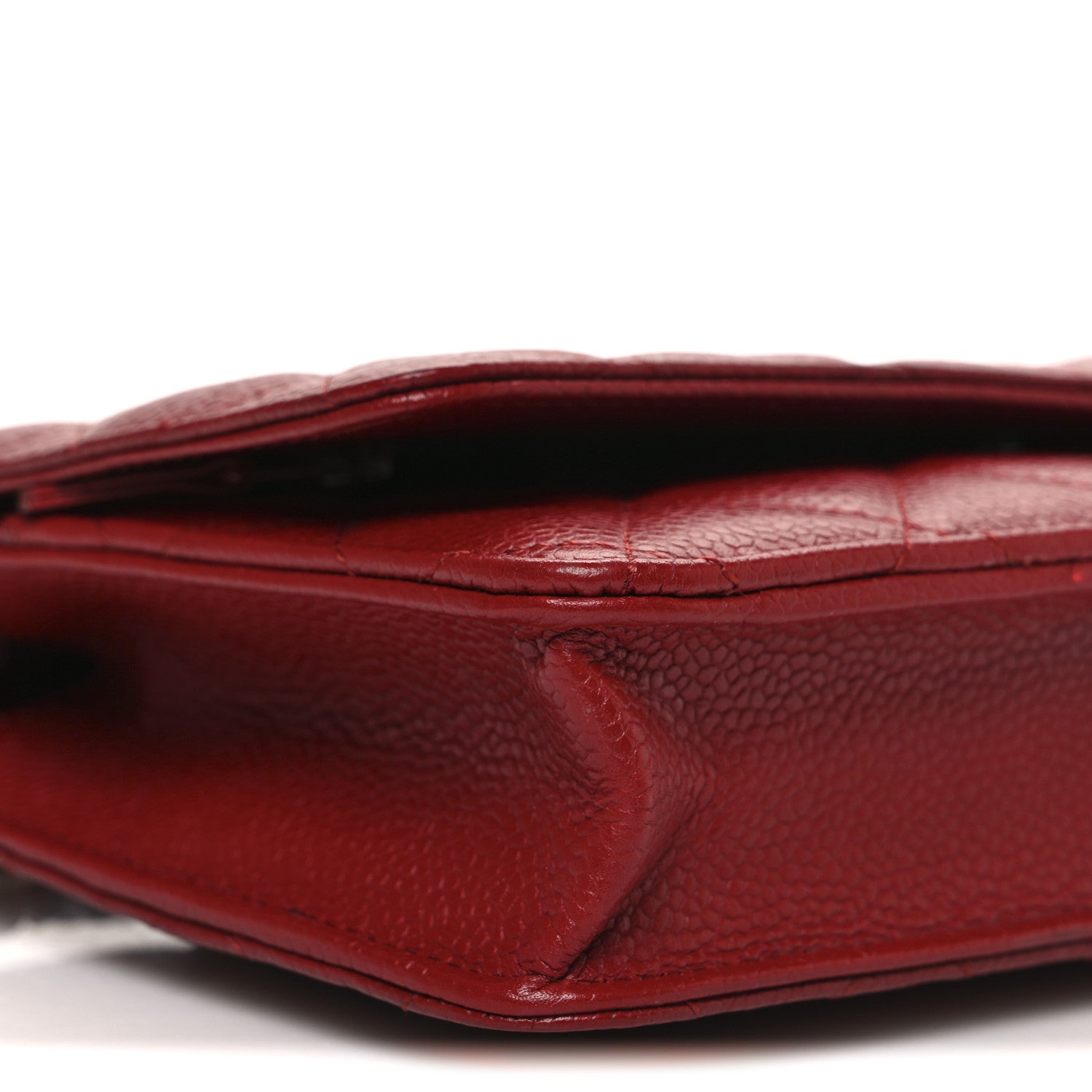 Chanel Caviar Quilted Wallet On Chain WOC Red 10 of 12