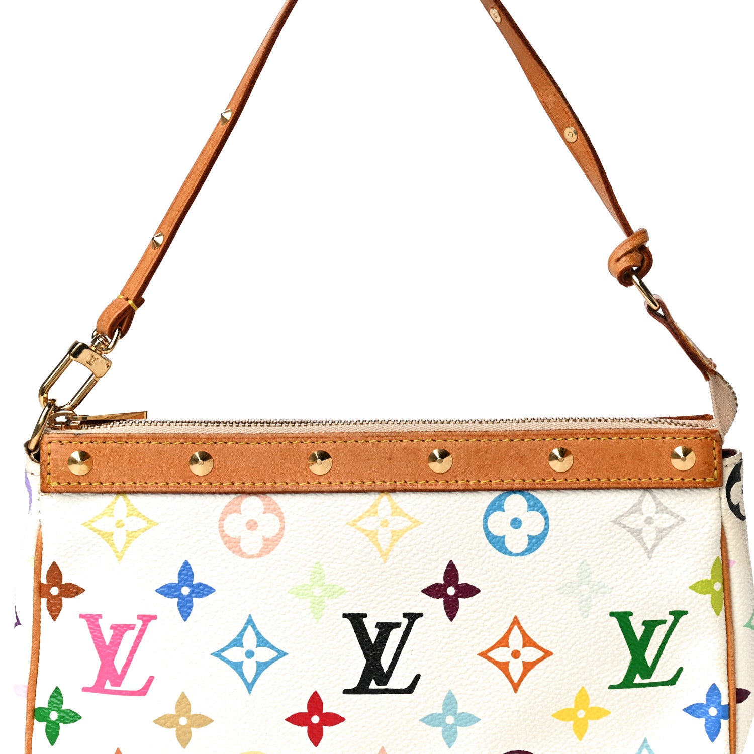Louis Vuitton Monogram Multicolor Pochette Accessories White 7 of 15