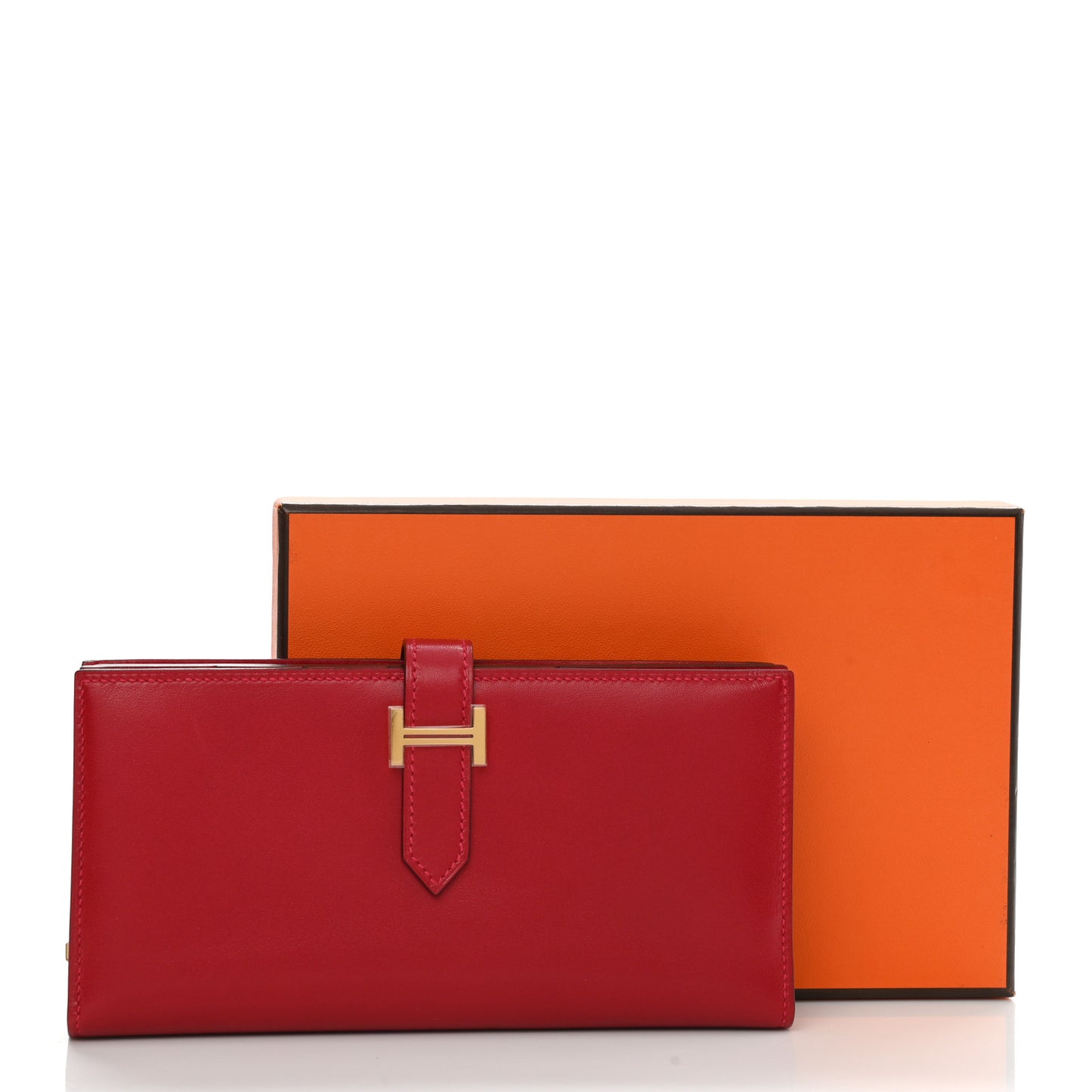 Tadelakt Bearn Gusset Wallet Rouge Vif
