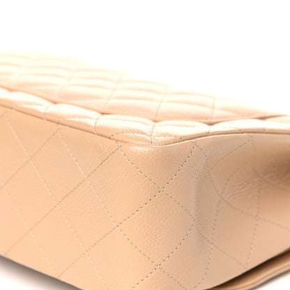 Chanel Caviar Quilted Jumbo Double Flap Beige Clair 13 of 17