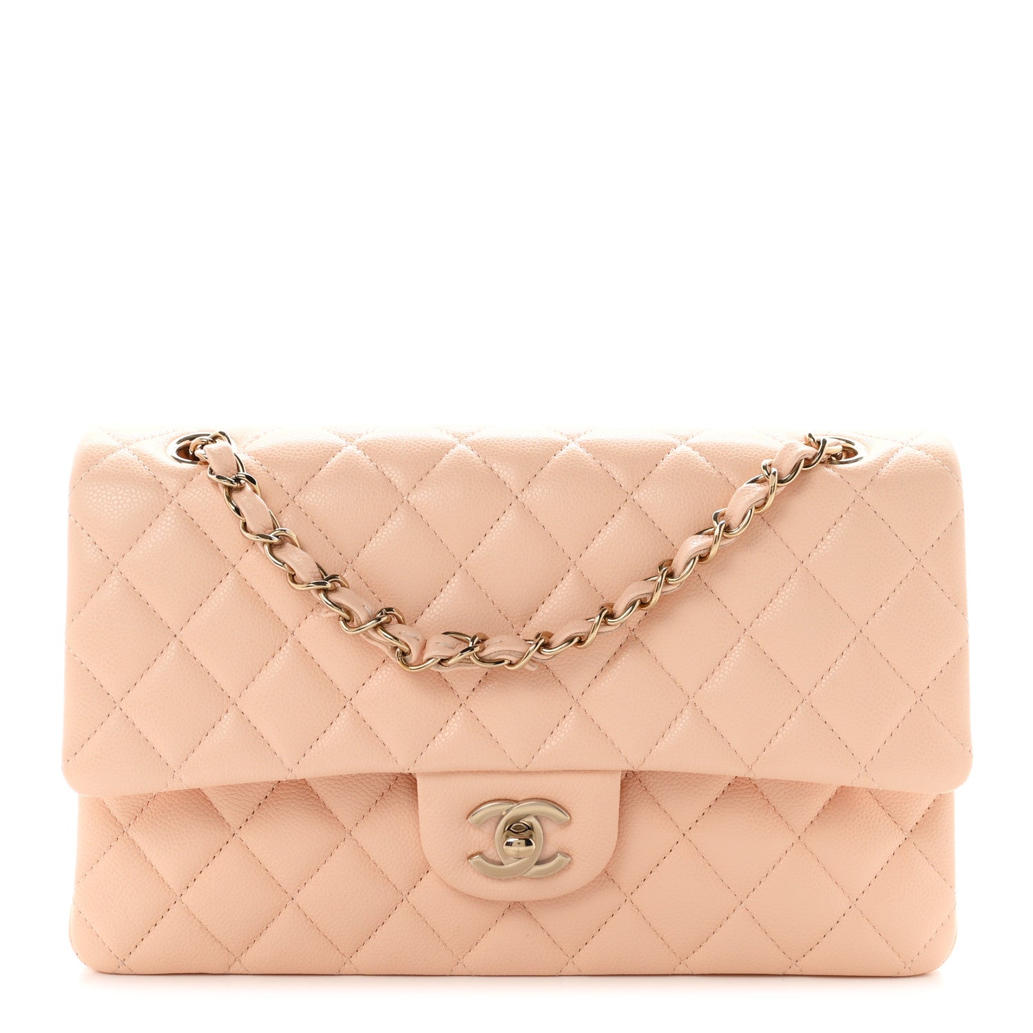 Chanel Caviar Quilted Medium Double Flap Light Pink 1 of 9