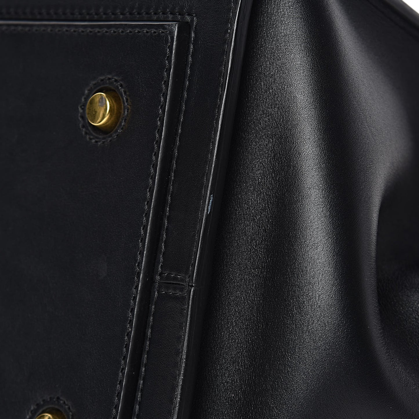 Smooth Calfskin Medium Tie Knot Tote Black