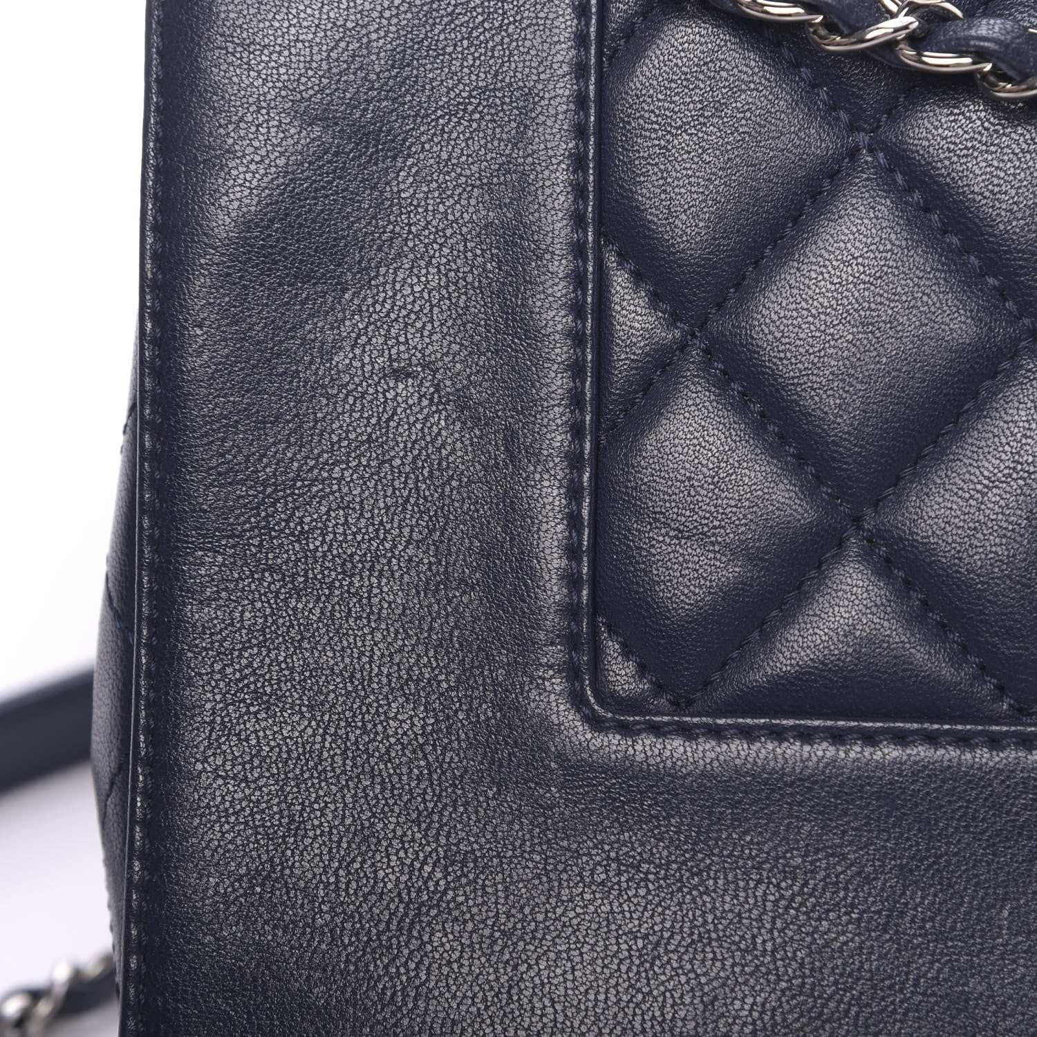 Chanel Sheepskin Quilted Medium Vintage Mademoiselle Flap Dark Navy 11 of 18