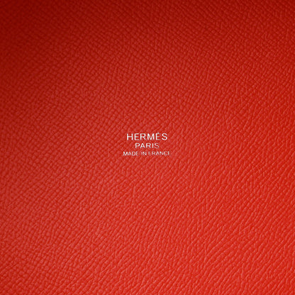 Hermes Epsom Tressage De Cuir Picotin Lock 22 MM Rouge Coeur Bleu du Nord Rouge H 6 of 10
