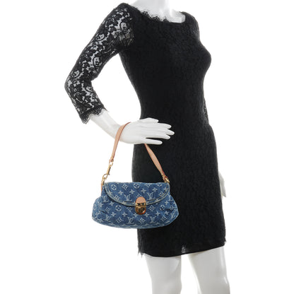 Louis Vuitton Monogram Denim Mini Pleaty Blue 2 of 8