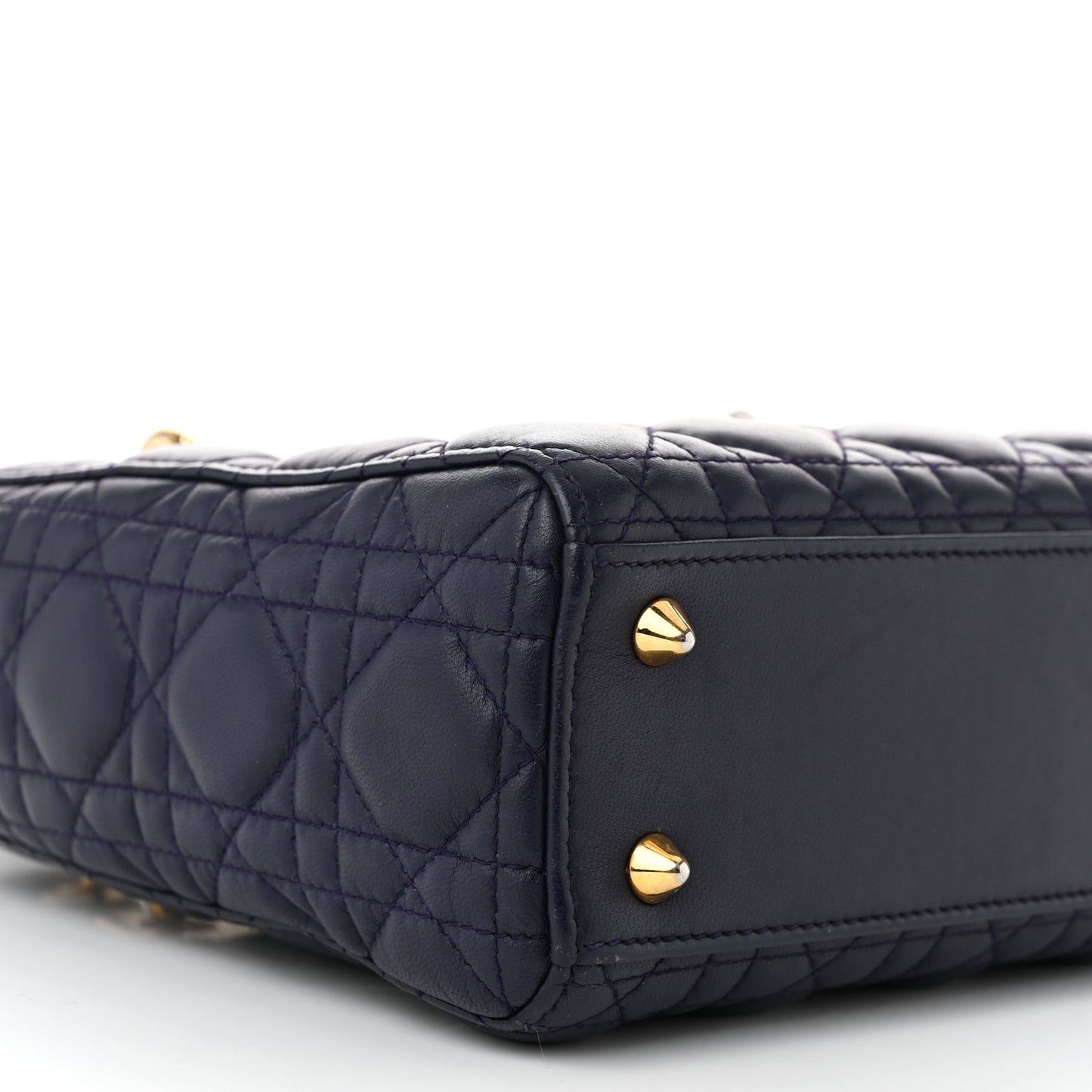 Lambskin Cannage Small Lady Dior Blue