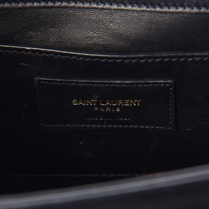 Saint Laurent Suede Medium Classic Monogram Kate Tassel Satchel Black 7 of 9