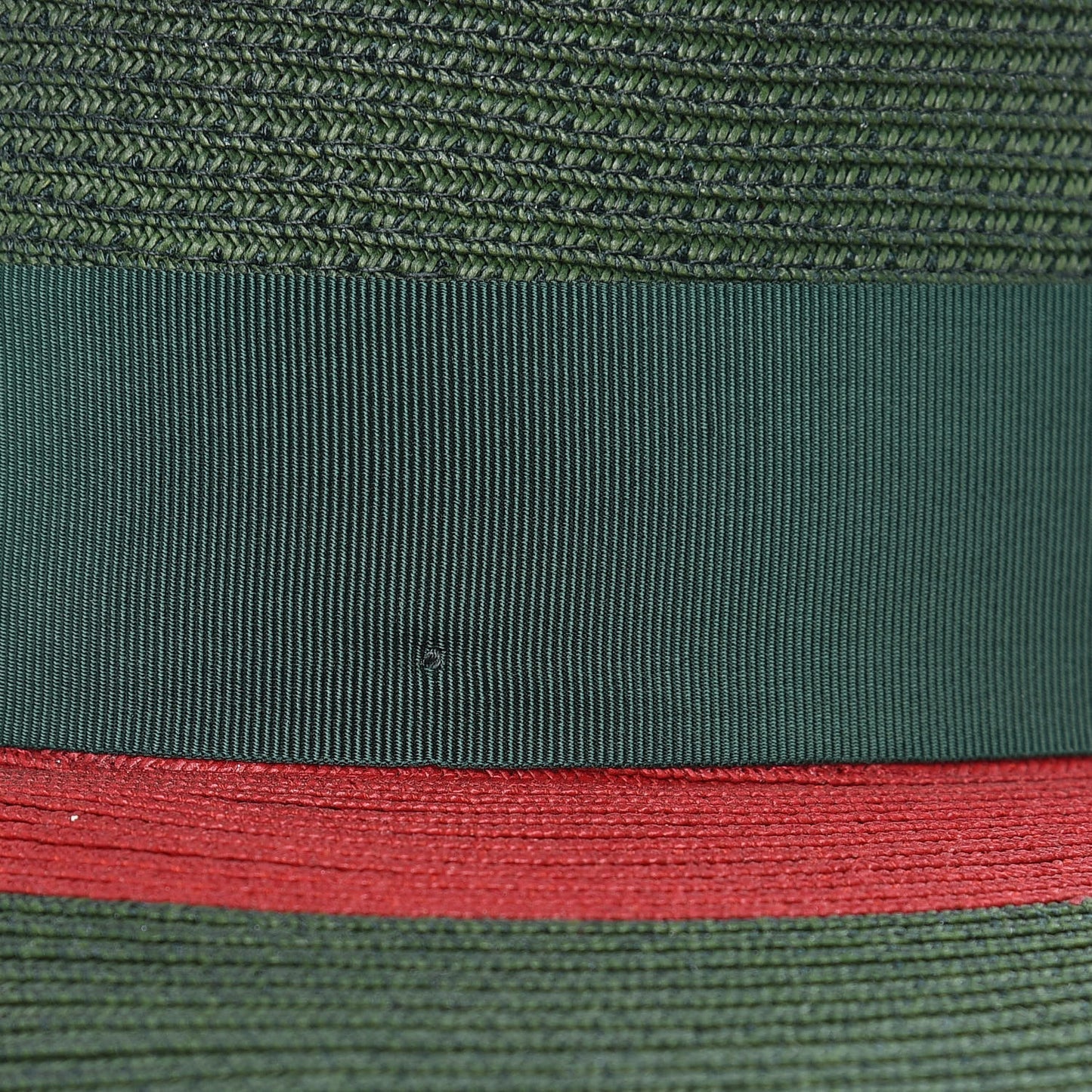 Straw Web Papier Wide Brim Hat M Green Red