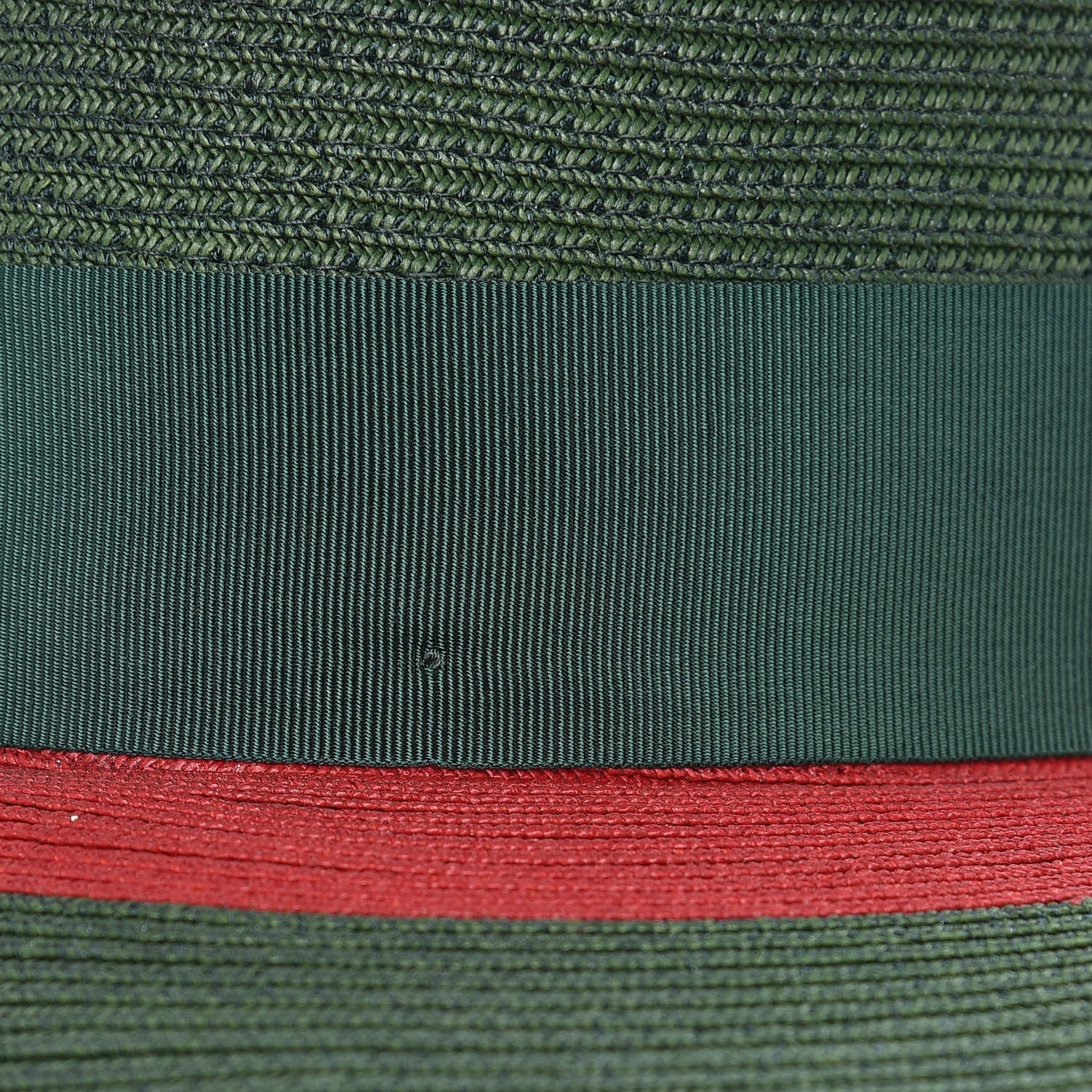 Gucci Straw Web Papier Wide Brim Hat M Green Red 9 of 9