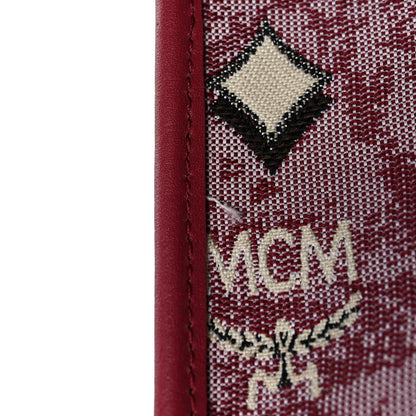MCM Jacquard Monogram Small Tote Red 12 of 12