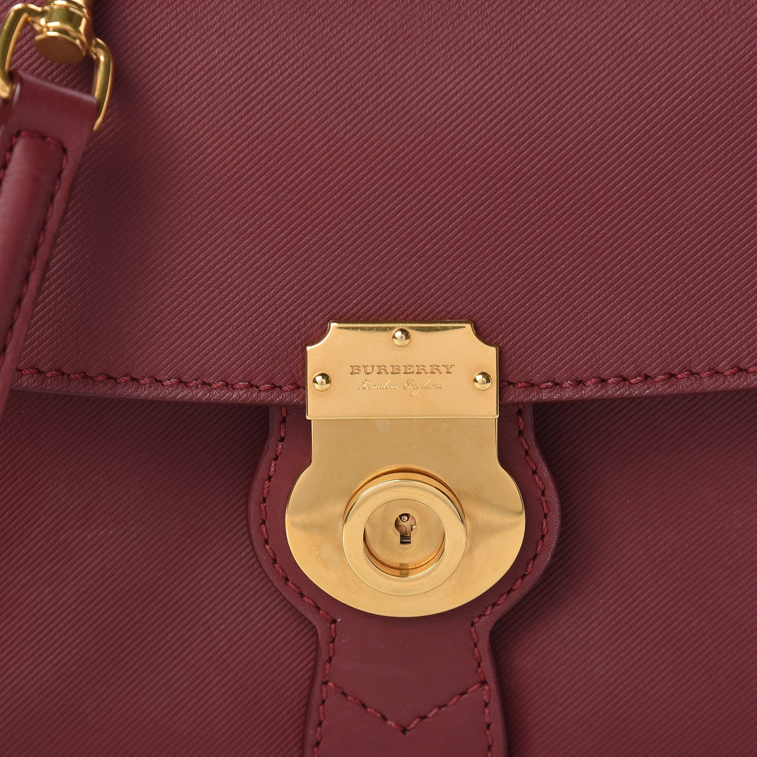 Burberry Trench Calfskin Small DK88 Top Handle Bag Antique Red 8 of 11