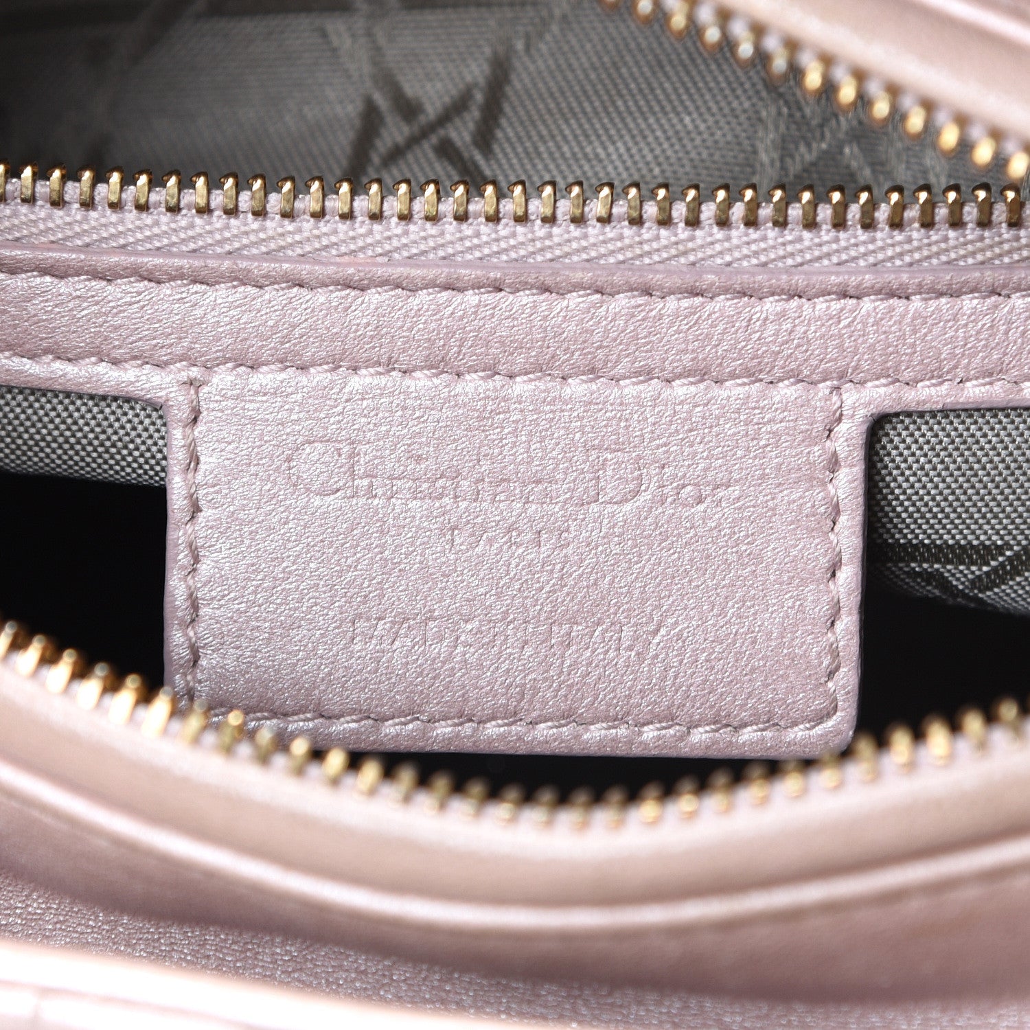 Christian Dior Pearly Lambskin Cannage Medium Lady Dior Lotus 5 of 15