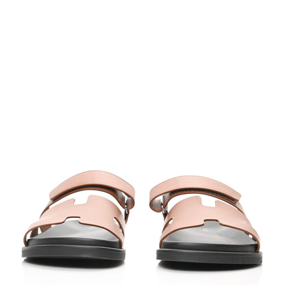 Hermes Calfskin Mens Chypre Sandals 43.5 Gold 2 of 9