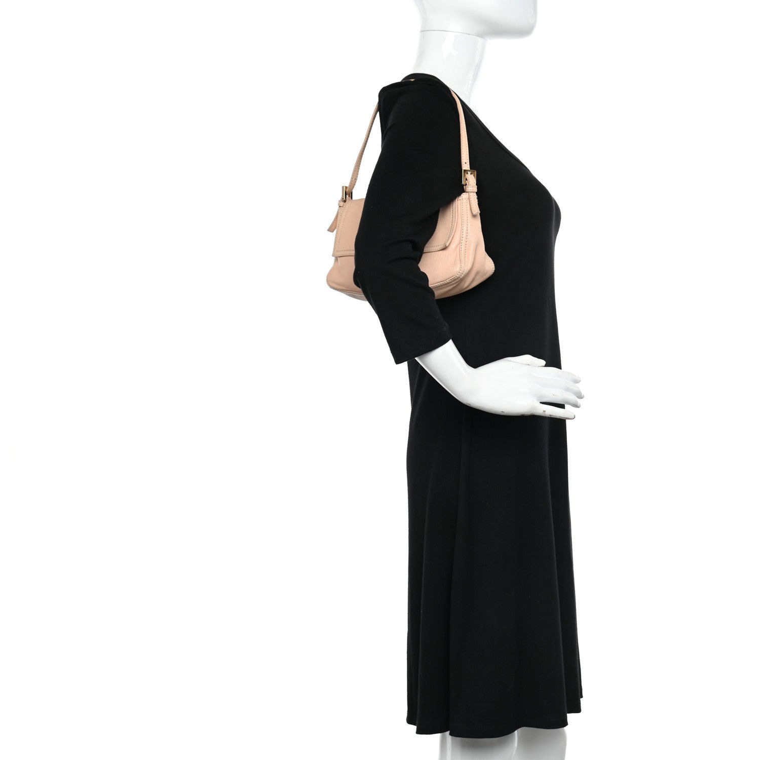 Fendi Nappa Elefante Mini Mama Baguette Beige 2 of 12