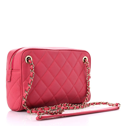 Chanel Caviar Quilted Small In & Out Camera Case Pink 3 of 9