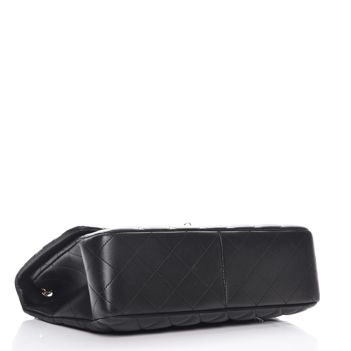 Lambskin Quilted Jumbo Single Flap Black