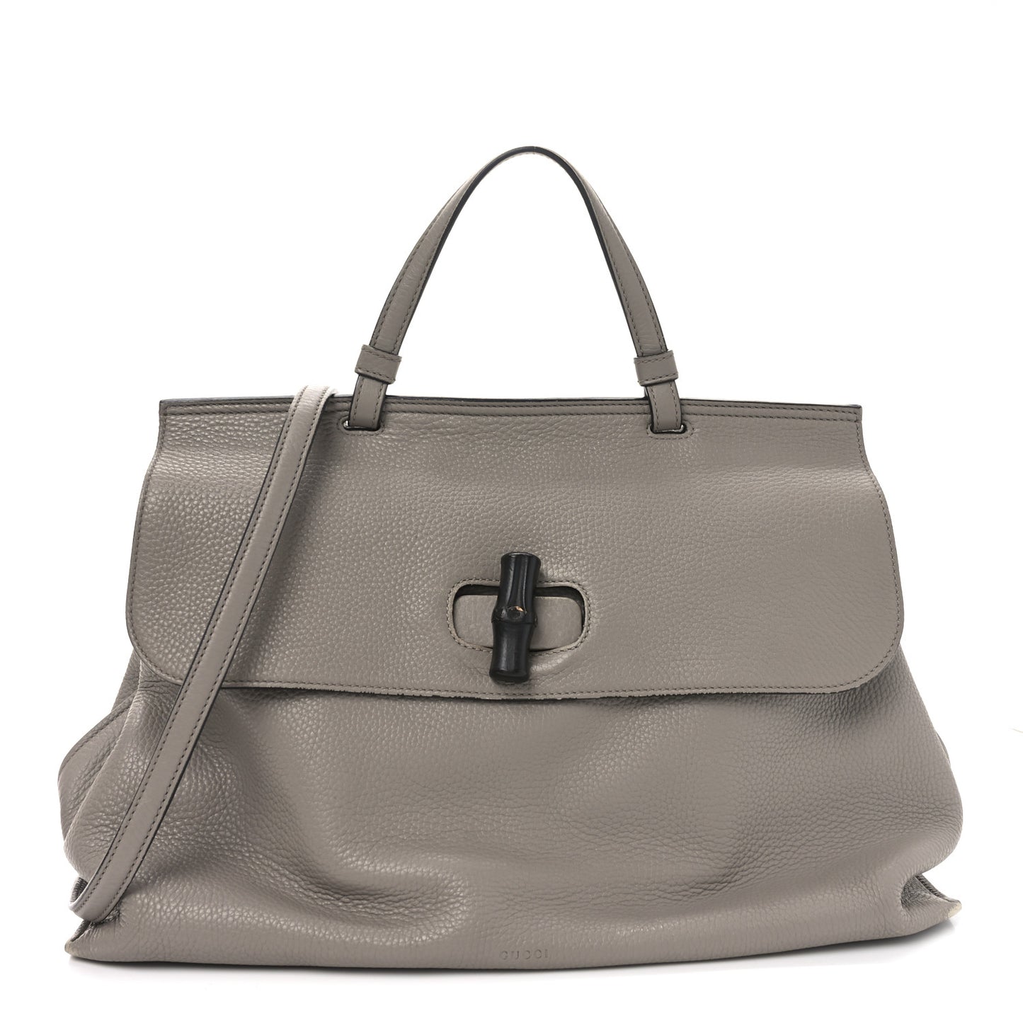 Cellarius Calfskin Large Bamboo Daily Top Handle Bag Storm Grey