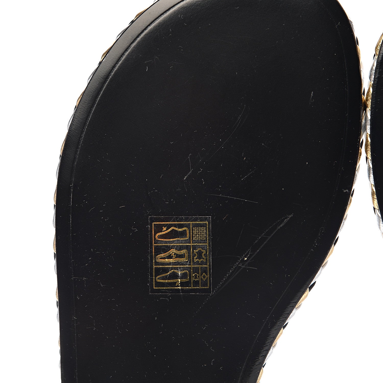 Chanel Grosgrain Chain Thong Sandals 39 Black 9 of 11