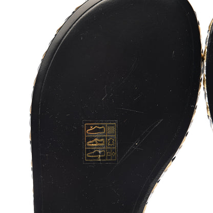 Chanel Grosgrain Chain Thong Sandals 39 Black 9 of 11
