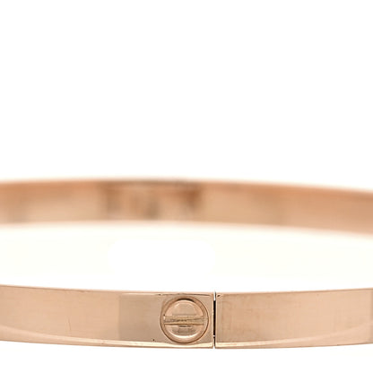 Cartier 18K Pink Gold 6 Diamond Small LOVE Bracelet 18 4 of 9
