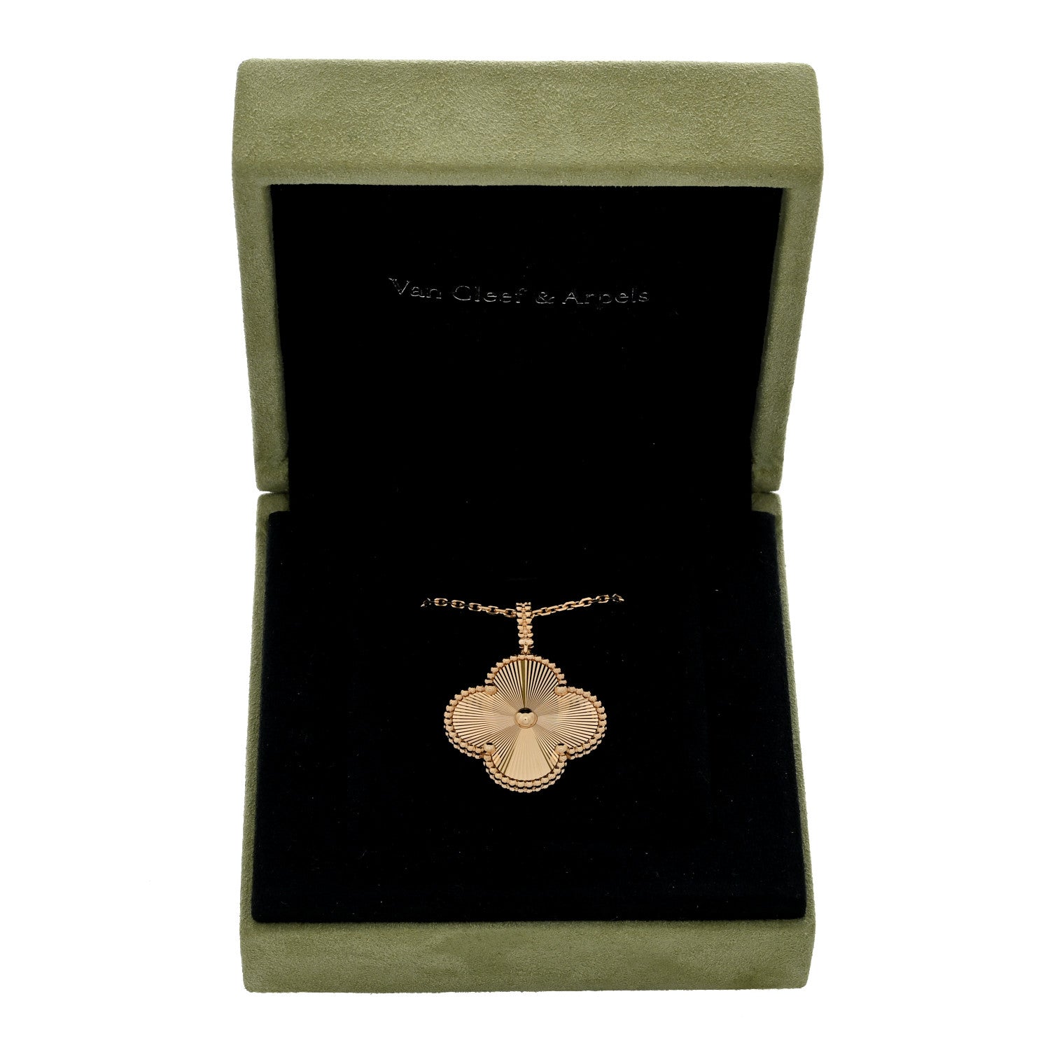 Van Cleef & Arpels 18K Yellow Gold Guilloche Magic Alhambra Long Necklace 4 of 4