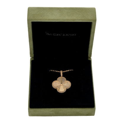 Van Cleef & Arpels 18K Yellow Gold Guilloche Magic Alhambra Long Necklace 4 of 4