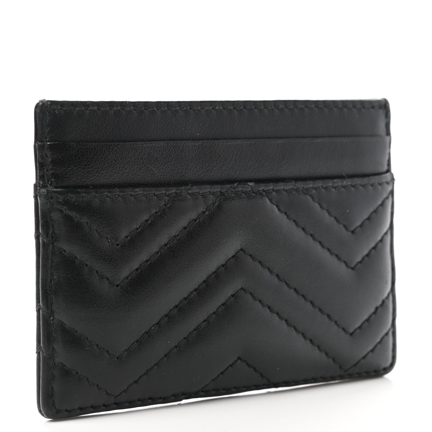 Gucci Calfskin Matelasse GG Marmont Card Holder Black 3 of 6