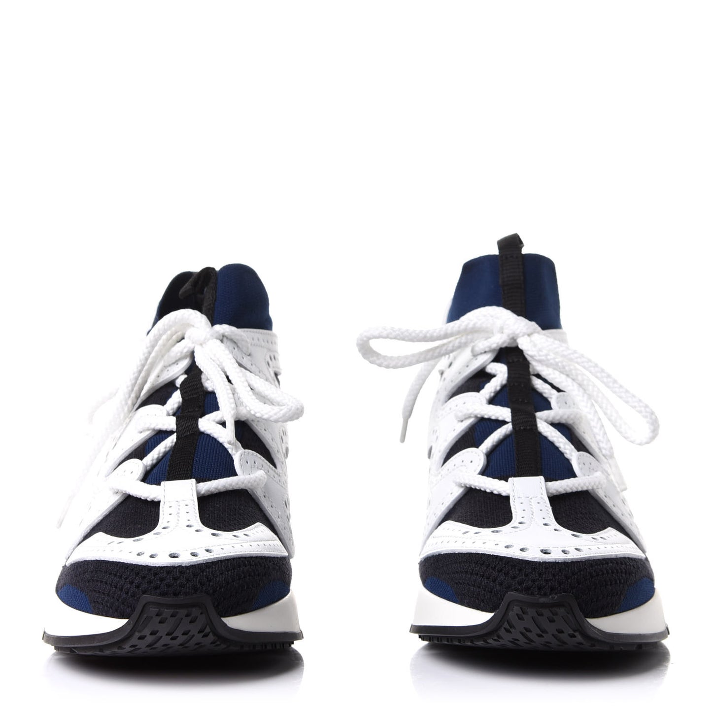 Knit Calfskin High Rise Action Sneakers 40