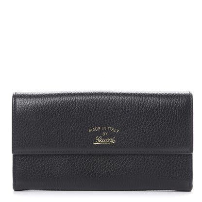 Gucci Dollar Calfskin Swing Continental Wallet Black 1 of 8