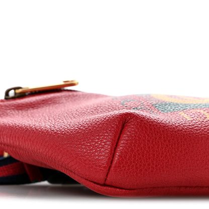 Gucci Grained Calfskin Small Logo Belt Bag Hibiscus Red 9 of 11