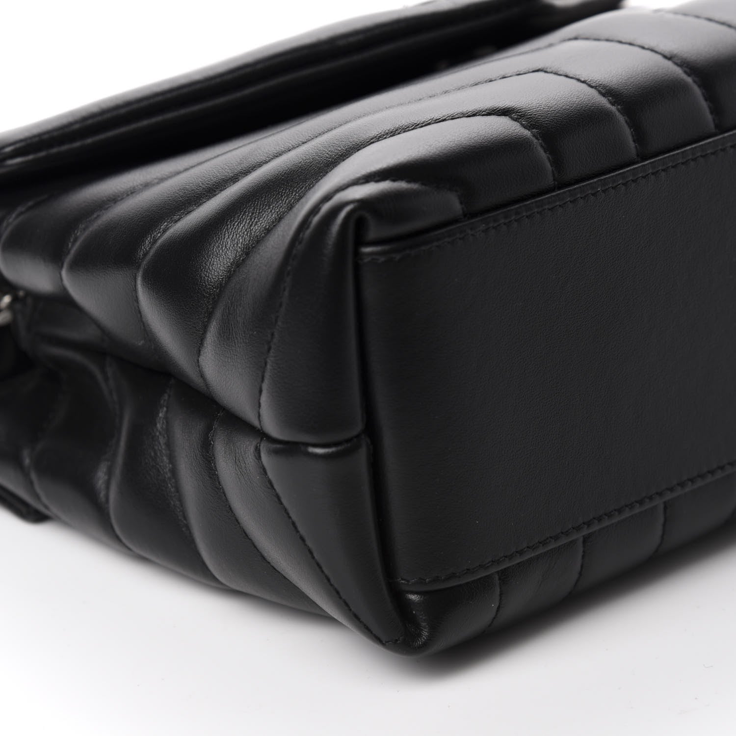 Saint Laurent Calfskin Y Quilted Monogram Small Loulou Chain Satchel Black 6 of 11