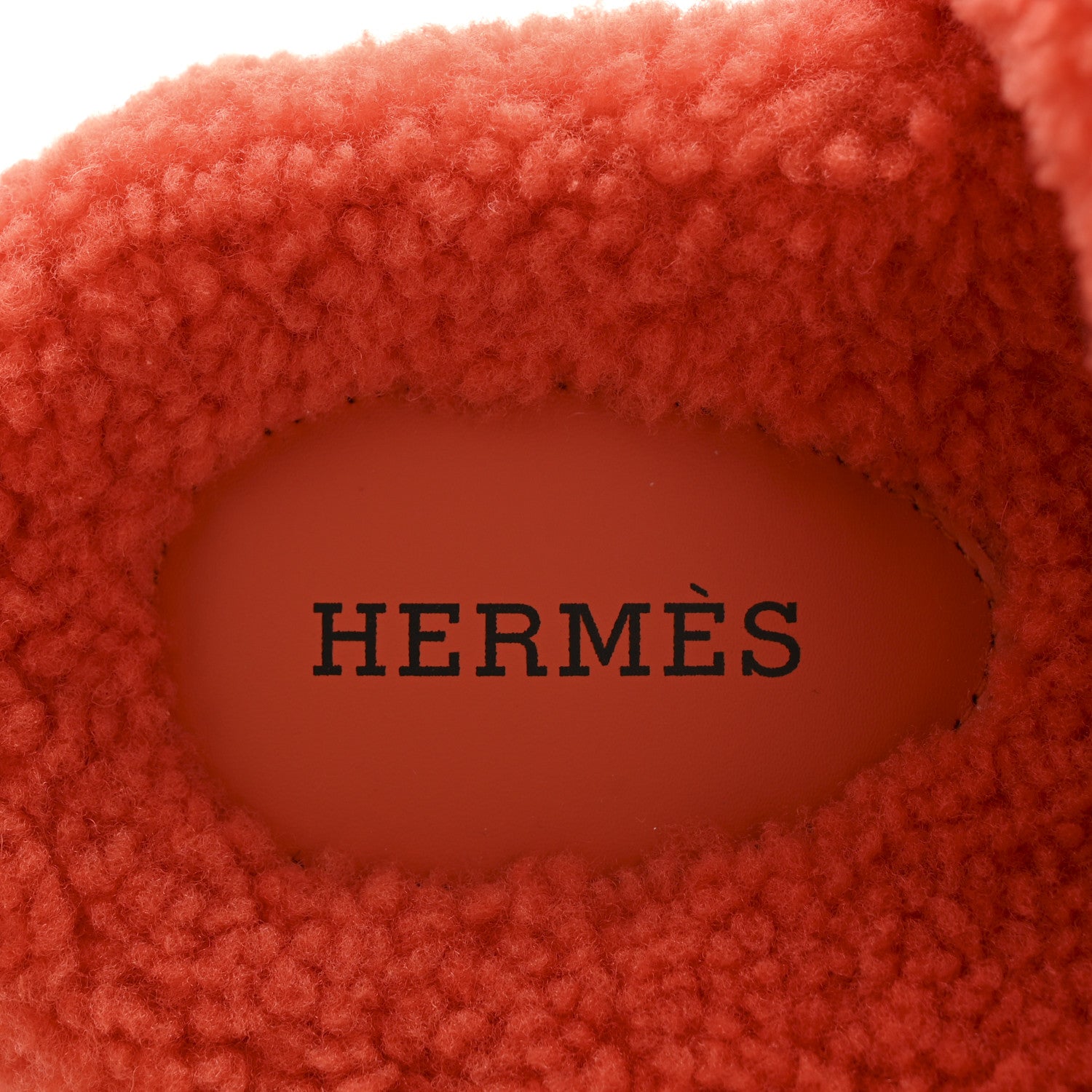 Hermes Woolskin Womens Chypre Sandals 37 Orange 8 of 9