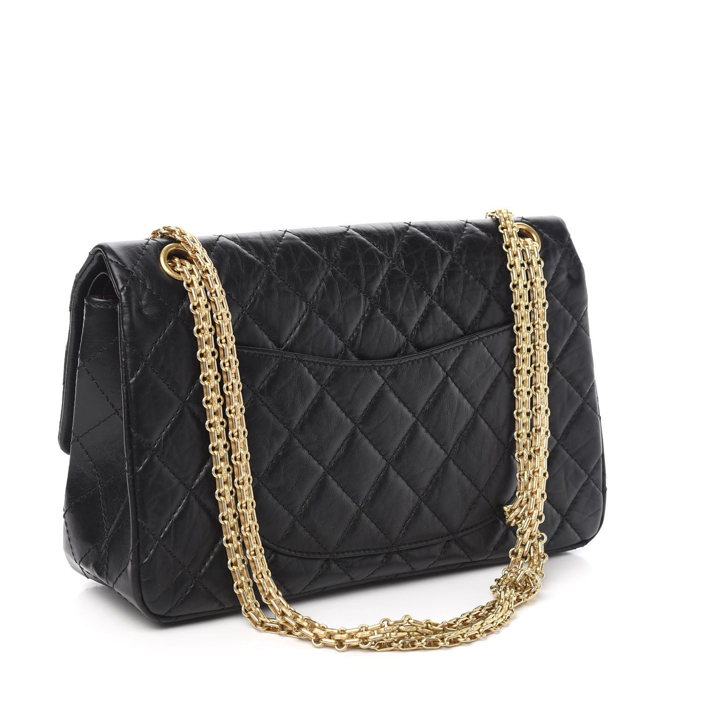 Aged Calfskin Quilted 2.55 Reissue 226 Flap Black