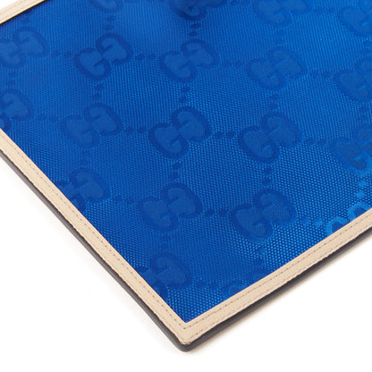 Gucci Econyl Nylon Monogram Off The Grid Zip Pouch Orient Blue New Plaster 5 of 7