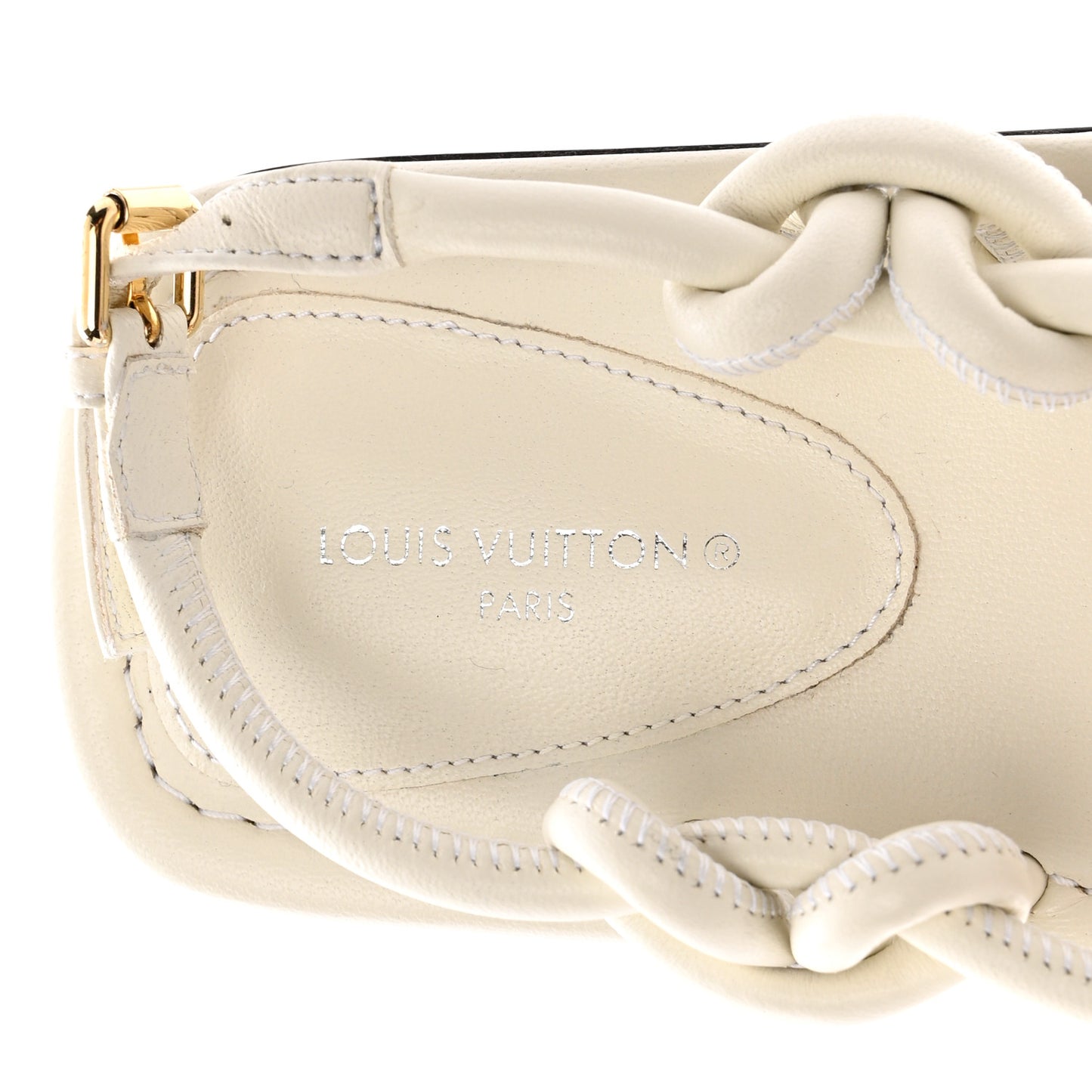 Lambskin Nova Flat Sandals 38.5 White
