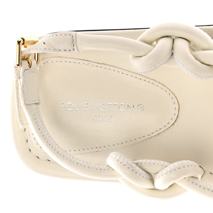 Louis Vuitton Lambskin Nova Flat Sandals 38.5 White 7 of 12