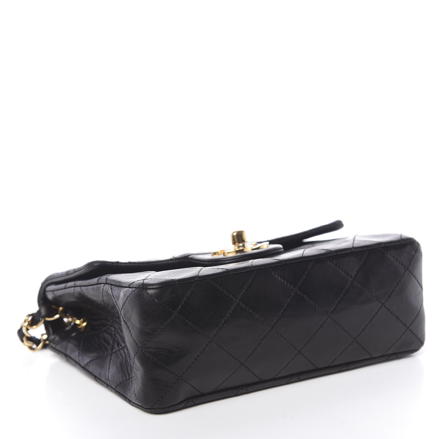 Chanel Lambskin Quilted Mini Square Flap Black 4 of 12