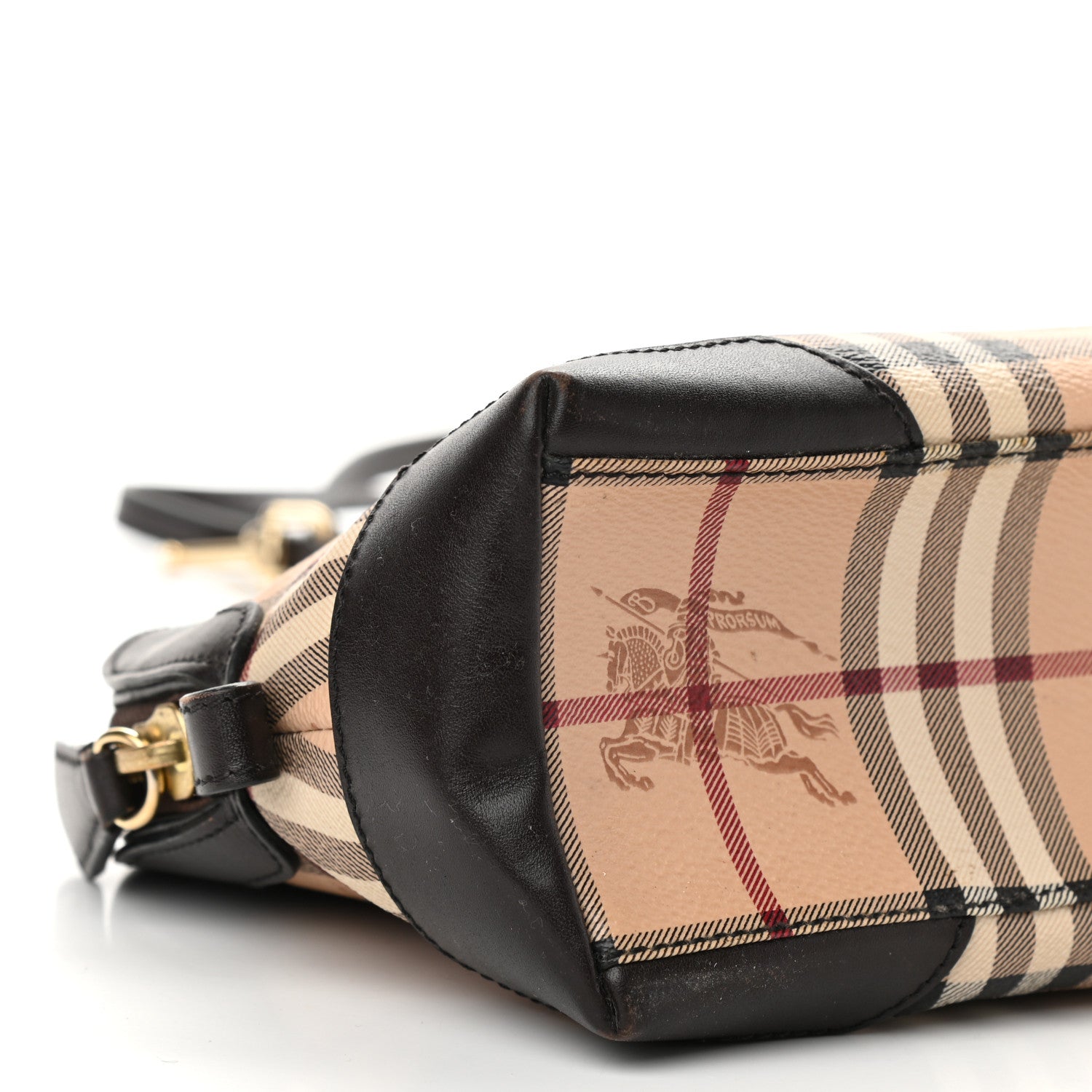 Burberry Haymarket Check Small Primrose Crossbody Bag Chocolate 7 of 9